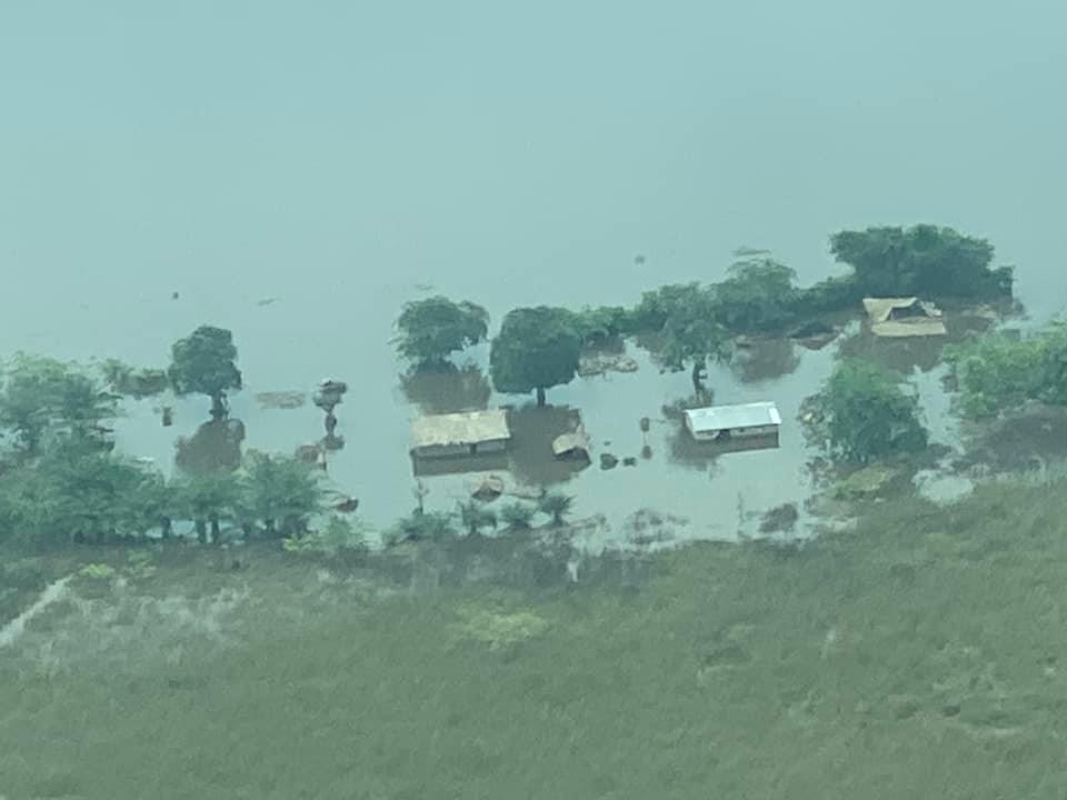 SURVOL DES ZONES AFFECTÉES PAR LES RÉCENTES INONDATIONS DANS BANGUI ET PROVINCES.