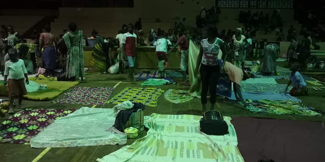 ACCUEILLE DES SINISTRÉS AU STADE OMNISPORT DE BANGUI