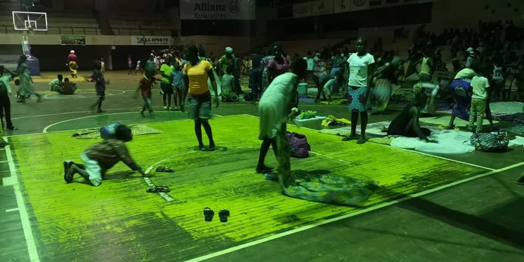 ACCUEILLE DES SINISTRÉS AU STADE OMNISPORT DE BANGUI