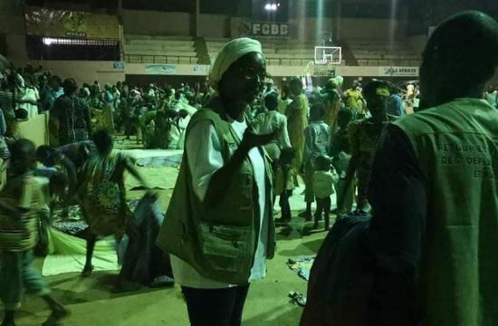 ACCUEILLE DES SINISTRÉS AU STADE OMNISPORT DE BANGUI